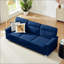 Canapé moderne à 3 places en tissu molletonné compressé, idéal pour le salon, la chambre à coucher, le bureau et les espaces de divertissement, bleu