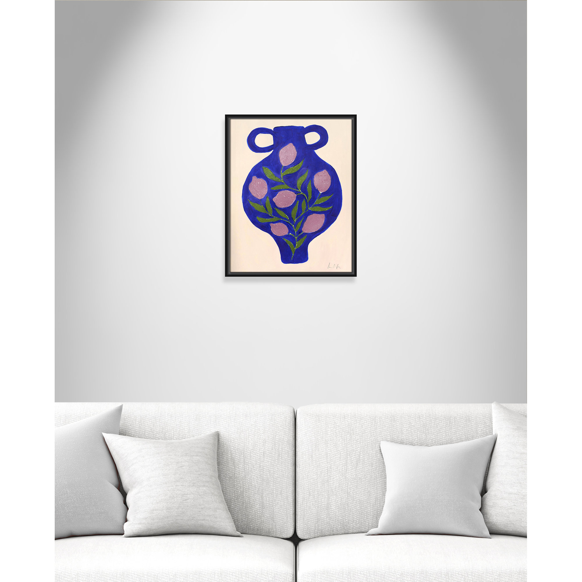 Vase No. 03 Print by Camilla Bergqvist, 21.5" H x 17.5" W, Black