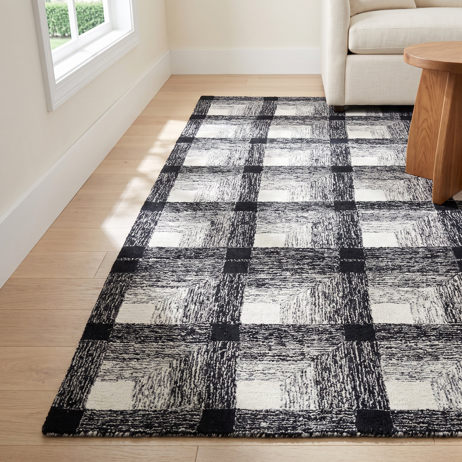 Robbie Hand-Woven Geometric Wool Rug, Rectangle 8' x 10'