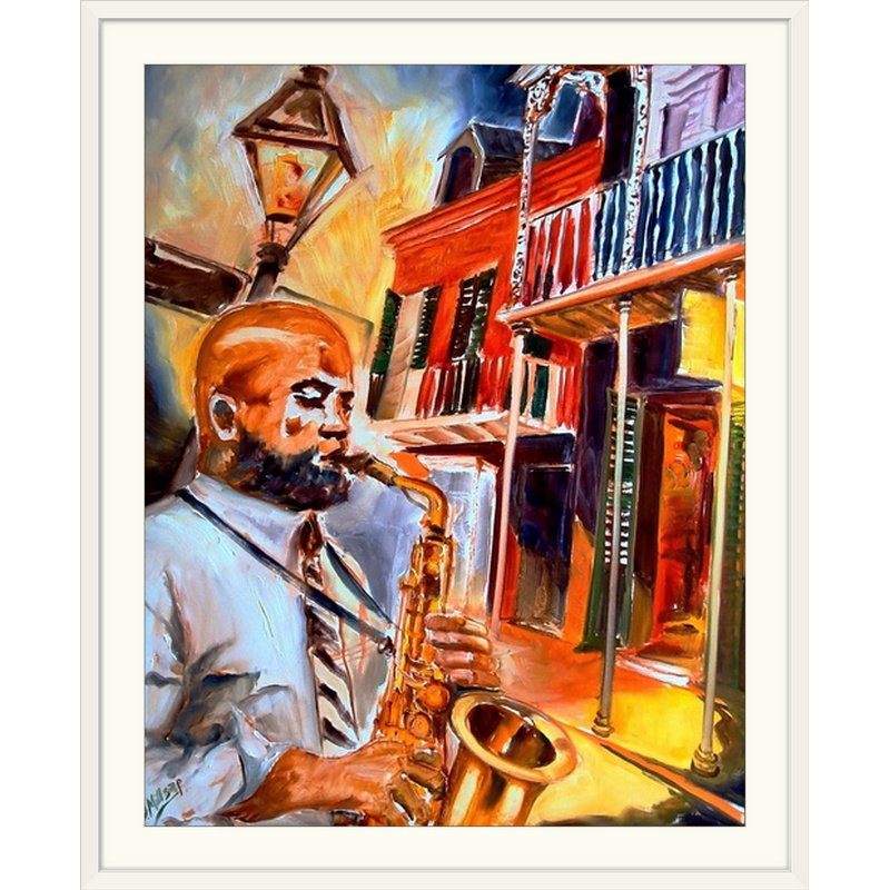 «Big Easy Jazz» par Bebe, reproduction d'art, H 10 po x l 8 po x P 1,5 po, Toile