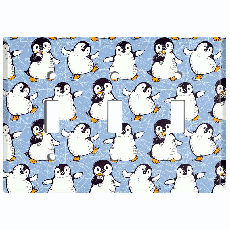 Interrupteur à bascule à 3 bandes Penguin, Bleu