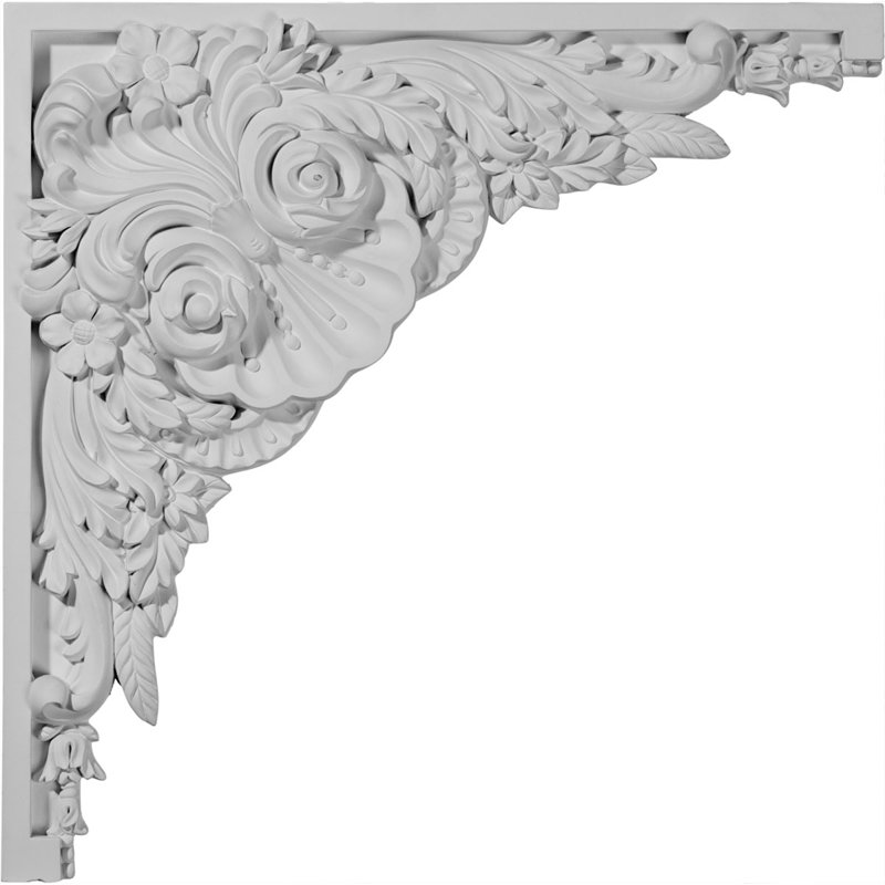 Temple 18.125'' H x 18.125'' W x 2.25'' D Urethane Corner Onlay