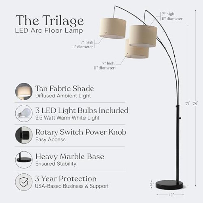 Lampe sur pied Trilage Arc