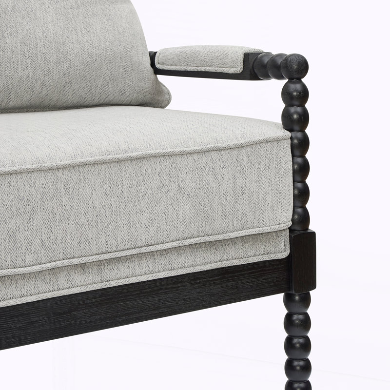 Chaise d'appoint avec structure en bois, Gray, Black