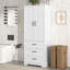 Armoire de rangement pour salle de bain avec tablette réglable et tiroirs