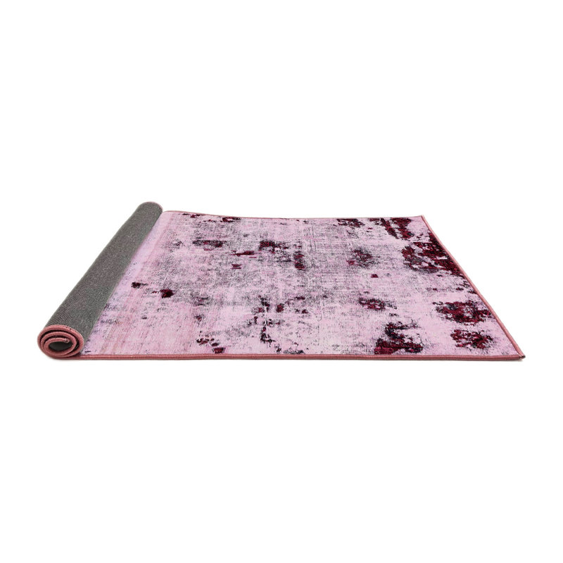 Tapis décoratif multicolore à motif abstrait, Carré 7 pi
