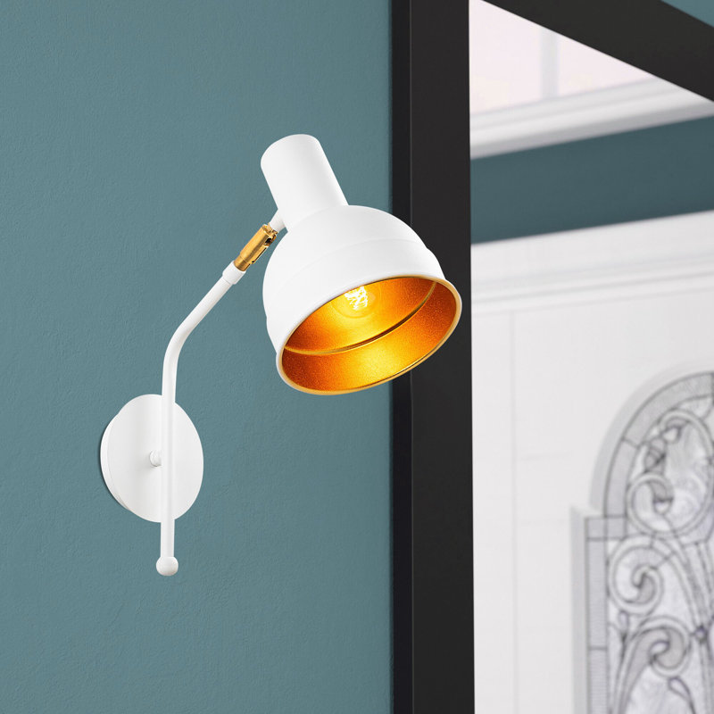Scandinavian Wall Lamp, Iron Body, 14.6 x 9.8 x 15.7 inches | E27 Socket, Max 40W | Elegant White Design, IP20 Rated | Perfect for Living Room, Bedroom, or Office | Modern & Minimalist Lighting Solution