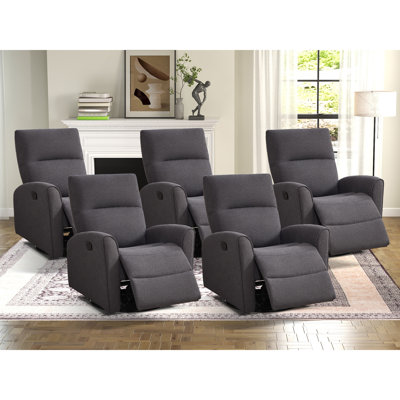 32.3" Wide Classic Comfortable Upholstered Swivel Manual Recliner with Glider