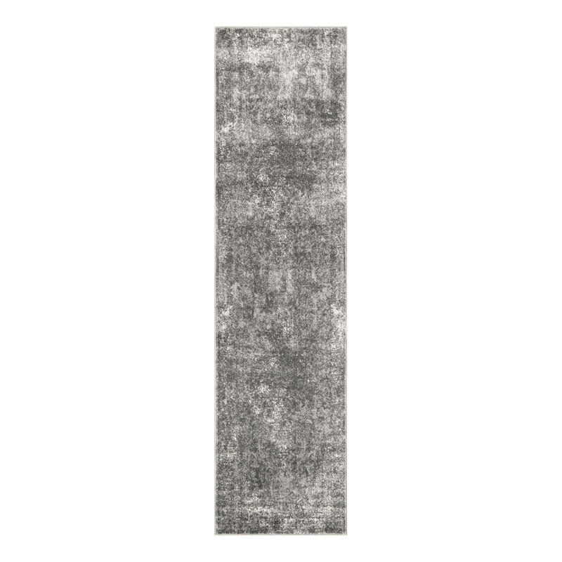 Tapis oriental gris Janousek, Tapis de couloir 2 pi 7 po x 10 pi