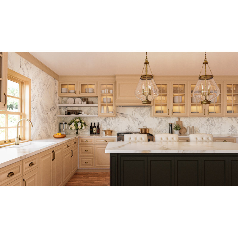 Wallace 4-Light Weathered Pendant, Brass