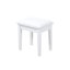 Tabouret de coiffeuse avec coussin et pieds solides, blanc