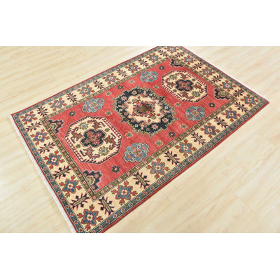 Tapis tribal Kazak Nellja 4 pi 1 po x 5 pi 11 po