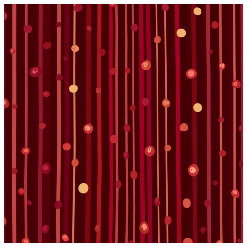 Housse de couette abstraite Red Stripes Bedding, Grand lit