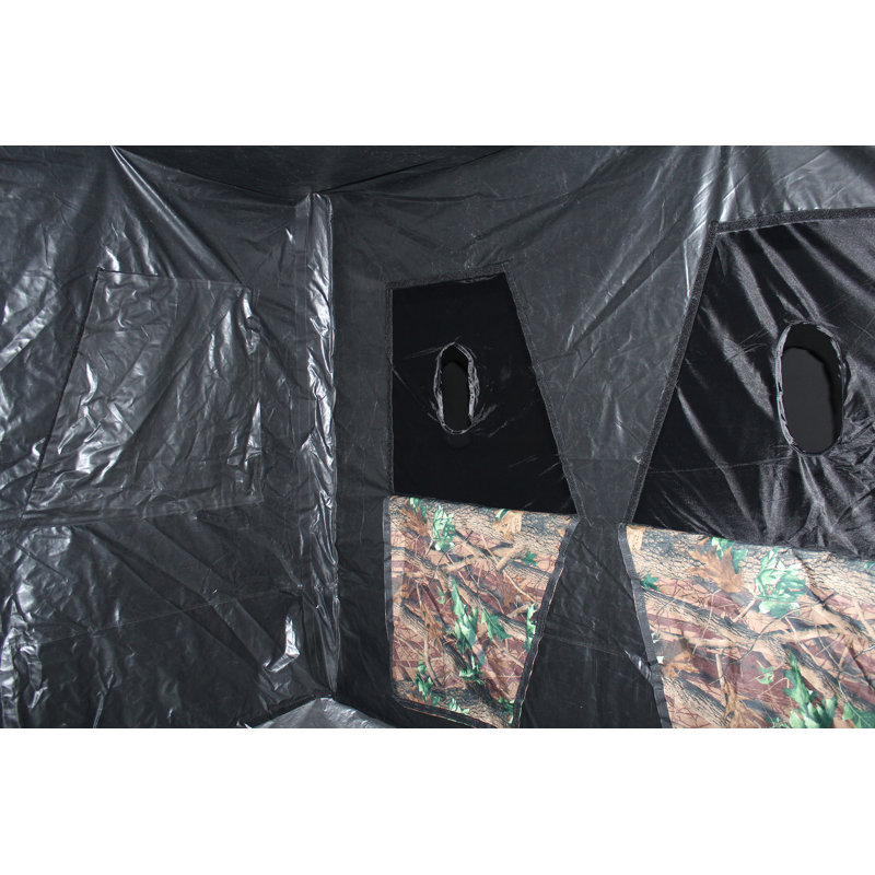 Hunting Blind Instant Pop Up Tent 8ft x 8ft Aluminum Frame with Guy Ropes and Stakes