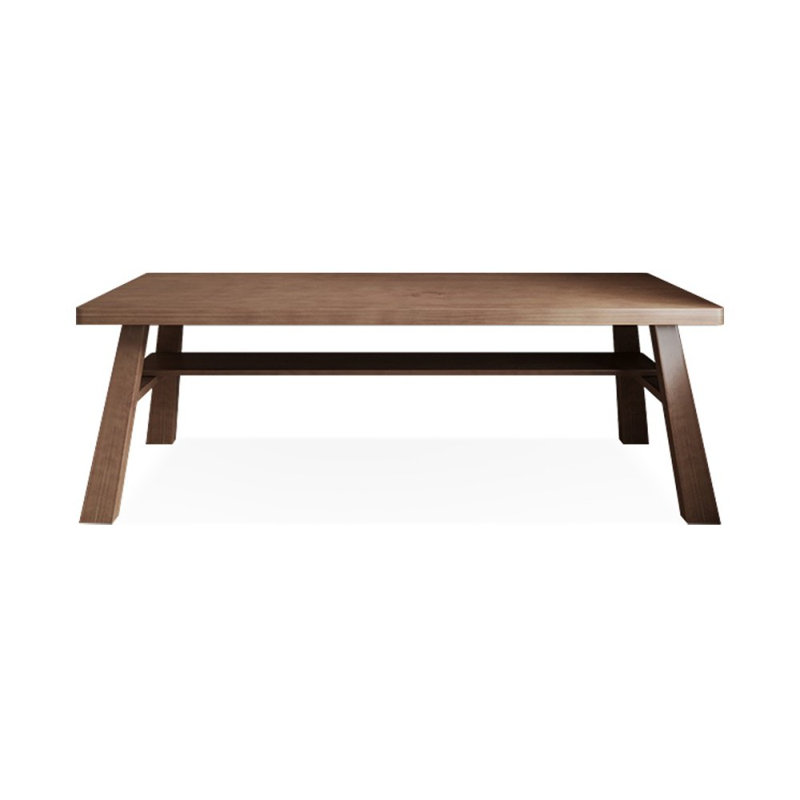 Bureaux rectangulaires en bois massif brun clair, H 29,53 po x l 86,61 po x P 31,5 po
