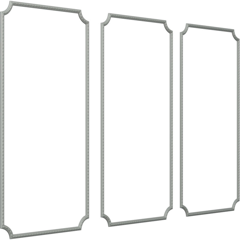 Bulwark Rope Panel Moulding Kit, 31" W x 62" H, Triple