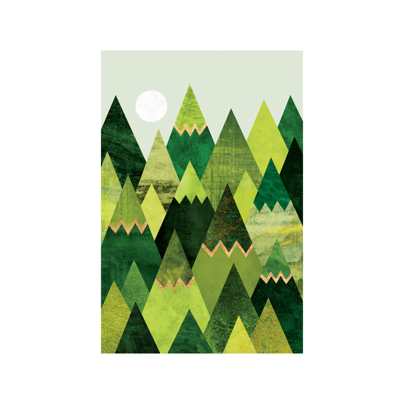 Forest Mountains by Elisabeth Fredriksson - Wrapped Canvas Print, 30.48cm H x 20.32cm W x 1.91cm D