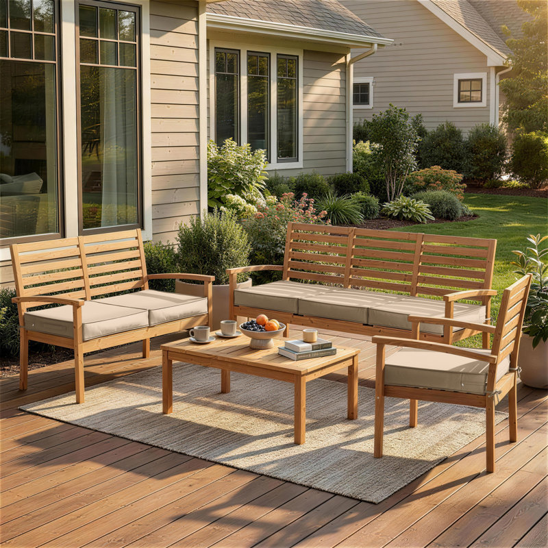 Outdoor  5'' Non-Slip Cushion Cover Water-Repellent Seat Cushion Slipcover With Portable Carry Handle., 5", 24" W x 24" D