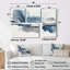 À travers les nuages bleus saphir I - art mural bleu sur toile 4 pièces-1625444517-1625444518