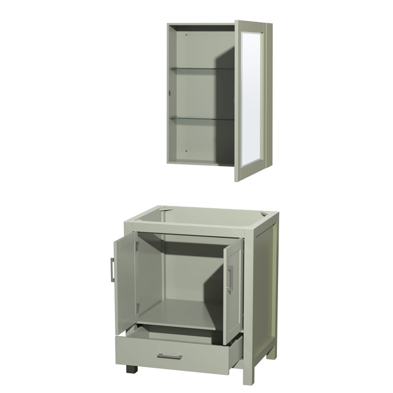 Sheffield 30" Single Bathroom Vanity Base Only, Light Green