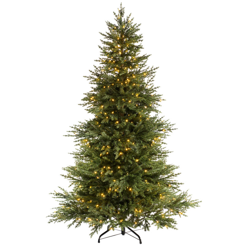 Green Fir Artificial Christmas Tree with 450 Clear and White Lights, 6ft H