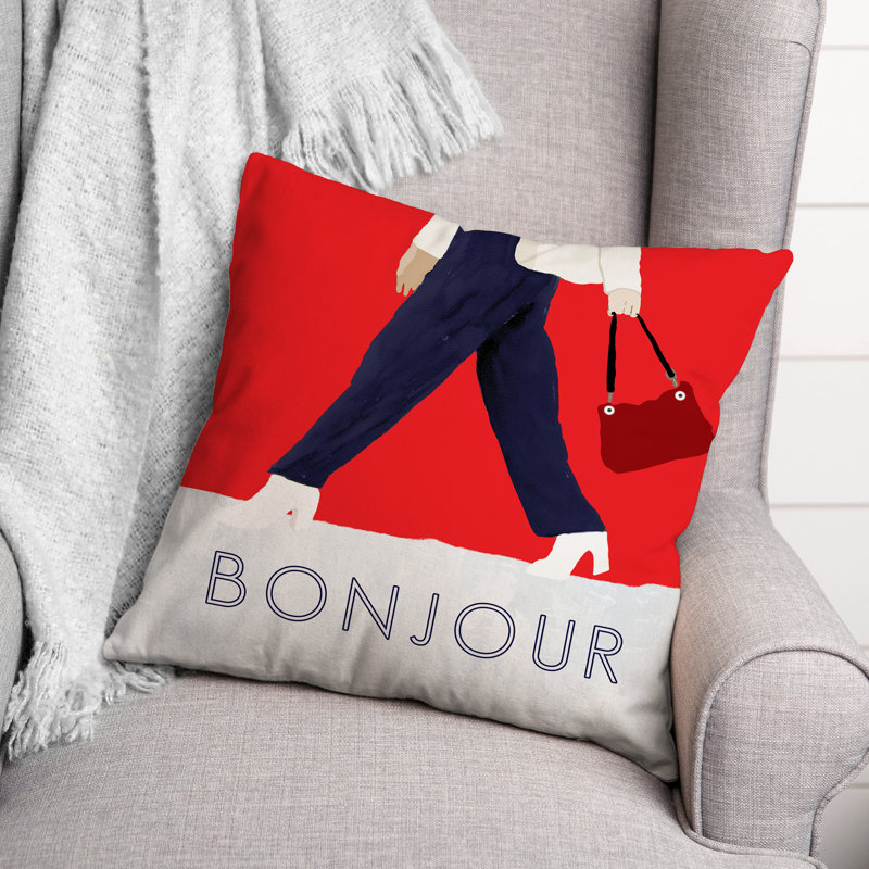 Coussin Bonjour