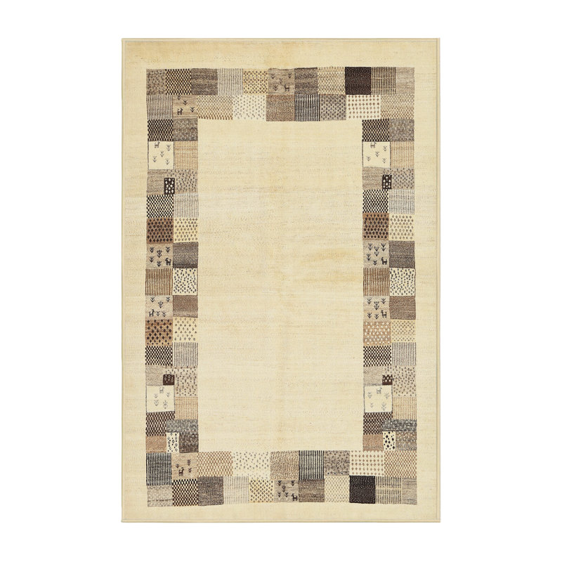 Tapis beige/brun/gris contemporain, Rectangle 5 pi x 7 pi