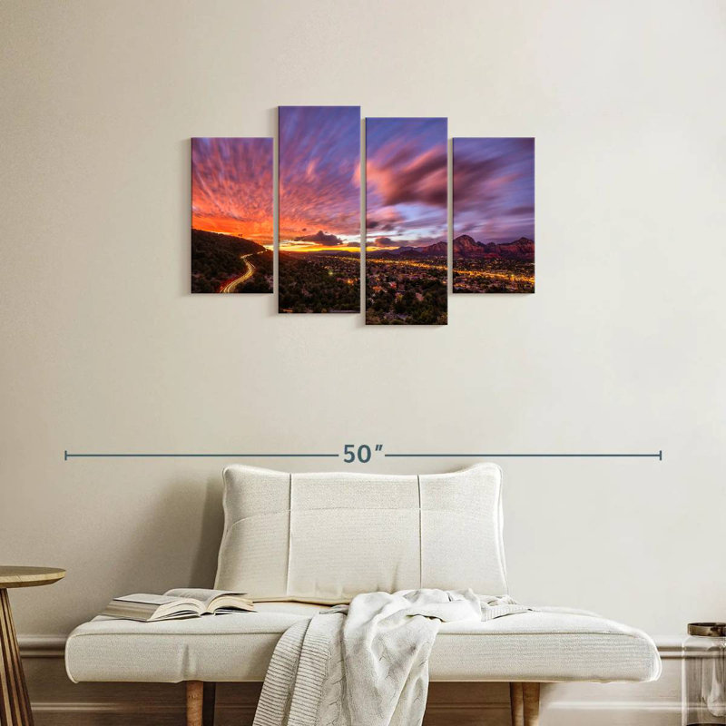 Alvord, coucher de soleil à Sedona II, H 22 po x l 36 po