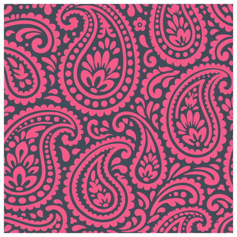 Couvertures roses à motif cachemire, 60in W x 80in H
