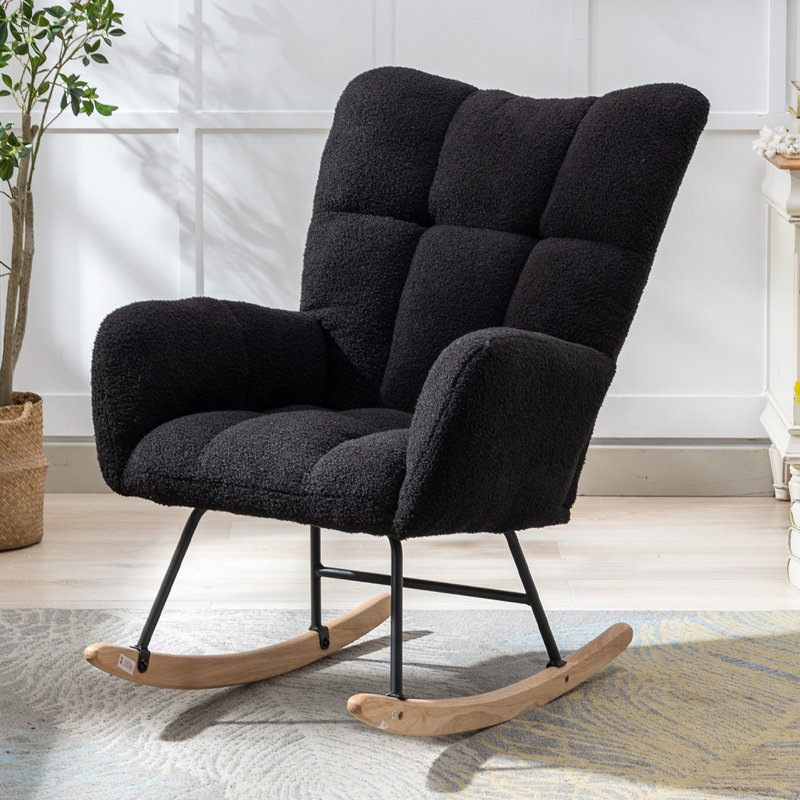 Fauteuil berçant et oscillant Teddy, Noir