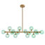 Lustre linéaire moderne en verre vert à 16 lumières à intensité variable Spoutnik-1005557073