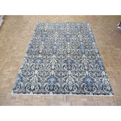 Tapis de zone en laine noué la/bleu 8 pi 11 po x 12 pi one-of-kind-the main Beaumont