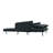 61"W Fabric Convertible Loveseat Sleeper With Pillows-391791847
