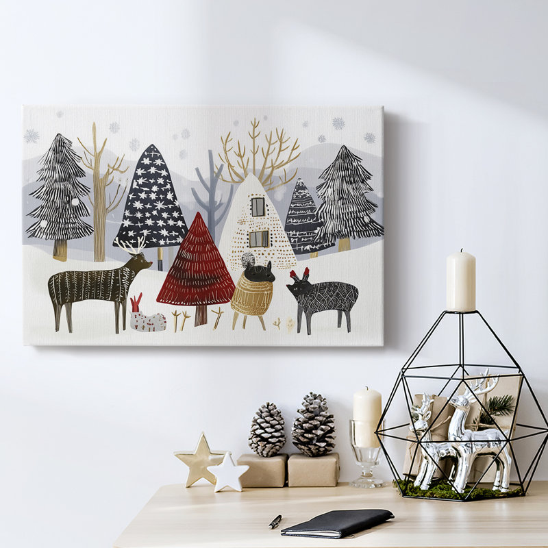 Christmas Holiday Arts - Toile tendue avec châssis, H 40 po x l 60 po