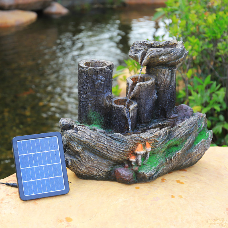 Sauvanne Weather Resistant Floor Fountain with Light