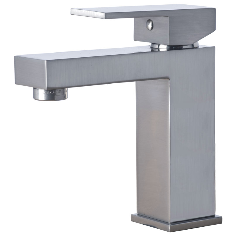 Single-Hole Bathroom Faucet with Drain Assembly, Brushed Nickel
