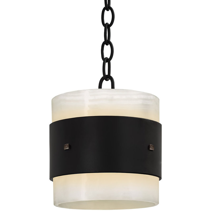 Luminaire suspendu tambour simple à 1 lumière Eclipse, rouille
