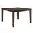 Classic Counter Height Dining Table Dark Wood Removable Leaf Square