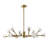 Elizabelle 18 - Light Crystal and Iron Dimmable Sputnik Modern Linear Chandelier-422961629