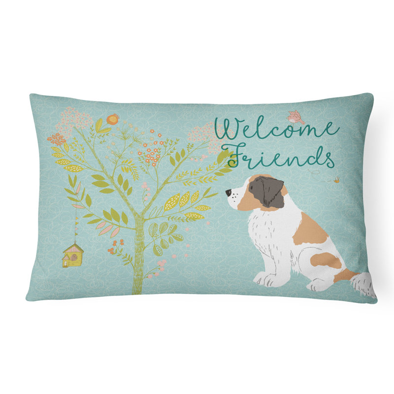  Coussin intérieur / extérieur Welcome Friends Saint Bernard