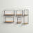 Loddie Metal and Wood Wall Shelf Set Modern Floating Display Shelves with Iron Frame, Decorative and Functional Wall Storage, Stylish Industrial Design