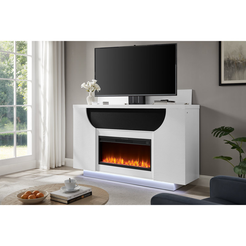 Foyer de divertissement avec haut-parleurs 76 "Aveena, H 48,25 po x L 76 po x l 20 po