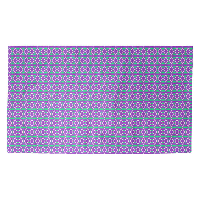 Tapis mauve à carreaux géométriques Avicia, Rectangle 2 pi 2 po x 3 pi 4 po
