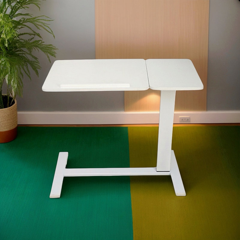 Table de chevet mobile pour ordinateur portable Table de chevet mobile à roulettes, Blanc, Blanc