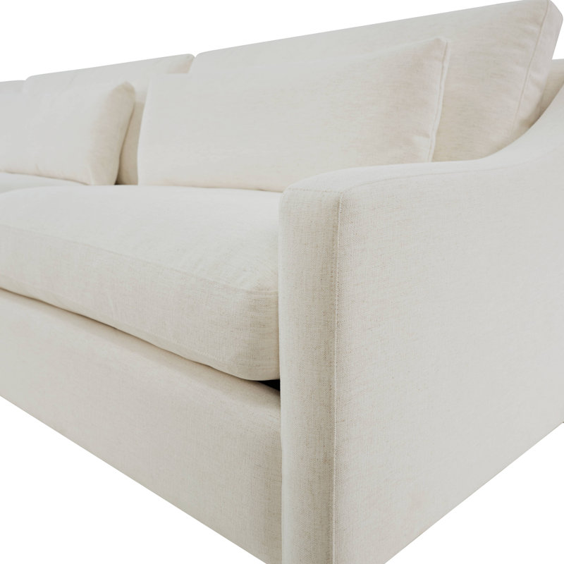 Contemporary Solid Hand-made Hardwood/Polyester Blend Upholstered Sofa