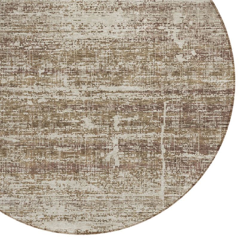 Tapis beige rond 8 po
