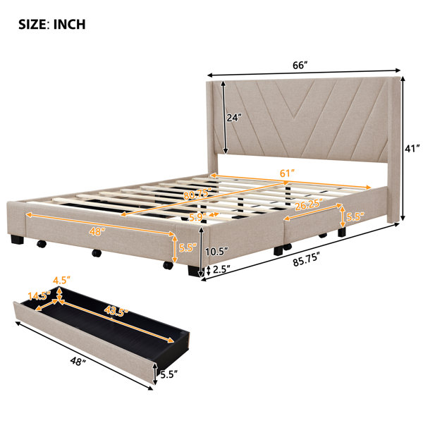 Mercer41 Hillegass Upholstered Panel Storage Bed & Reviews | Wayfair