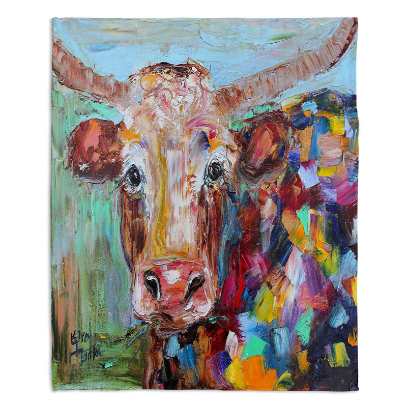 Couverture sherpa de longhorn doux, l 51 po x L 60 po