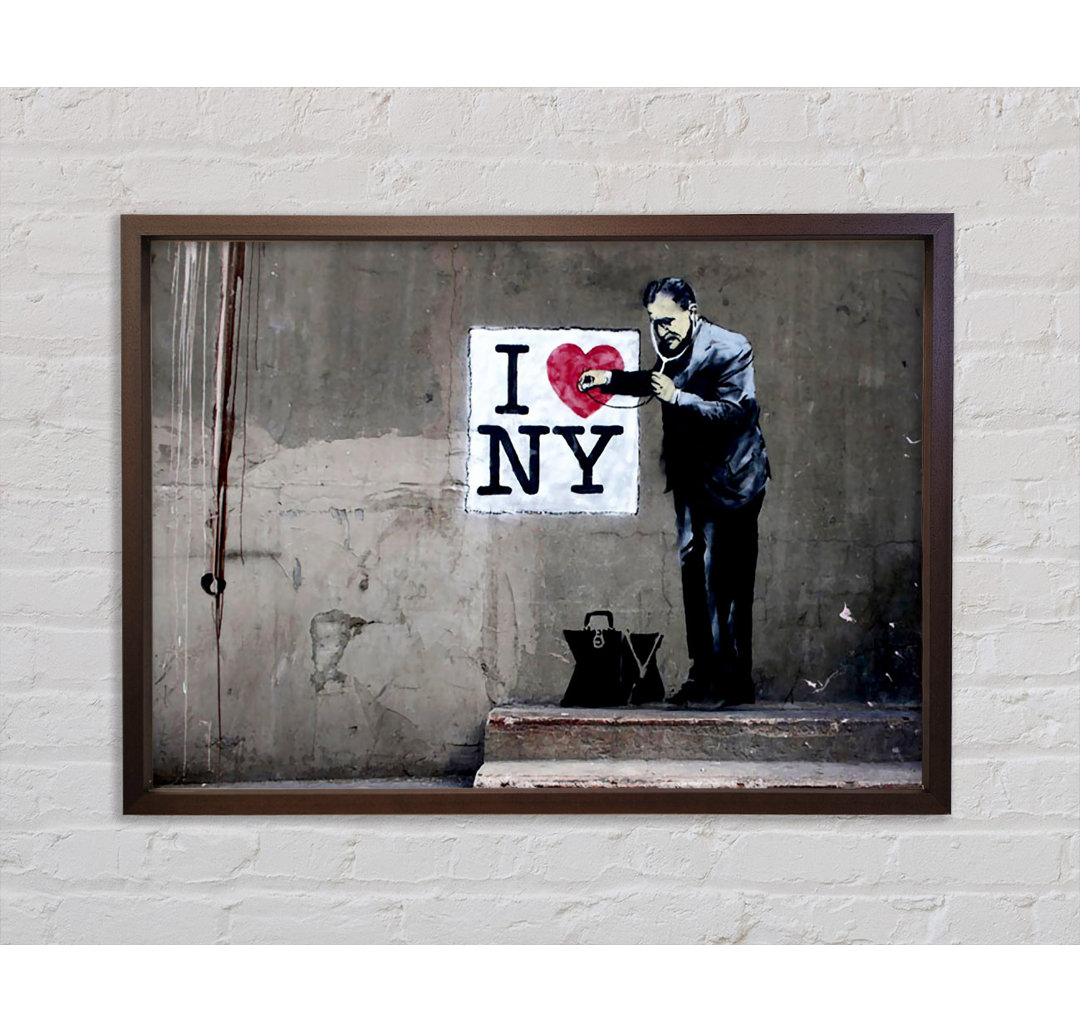 Heart Beat Of New York - Einzelner Bilderrahmen Kunstdrucke auf Leinwand