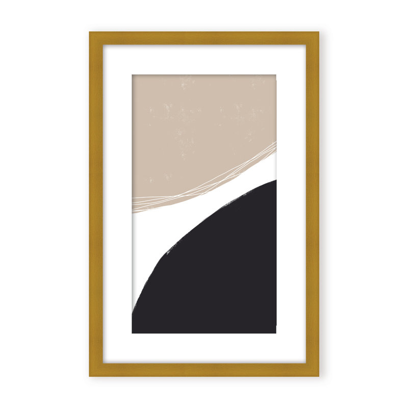 Abstract Joyful Harmony by  - Picture Frame Painting on Paper, Framed Canvas, 24" H x 16" W x 2.375" D, Gold